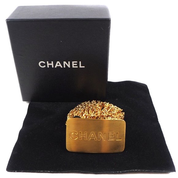 CHANEL with logo Chain belt gold Plated Gold Women - Picture 1 of 8